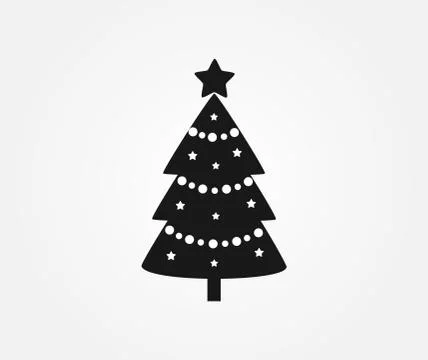 Christmas tree icon. Vector illustration. Stock Illustration