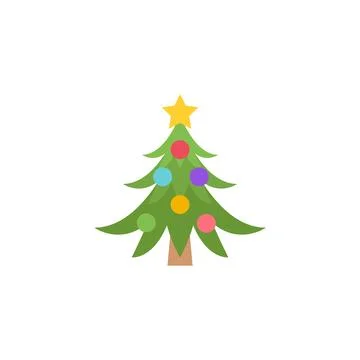 Christmas tree icon. Vector illustration design. Stock Illustration