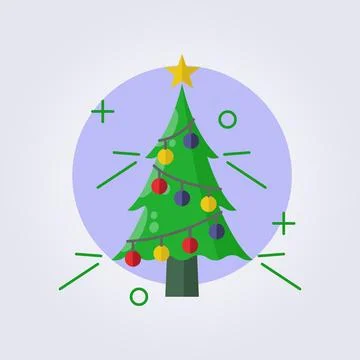 Christmas tree icon vector illustration design Stock Illustration