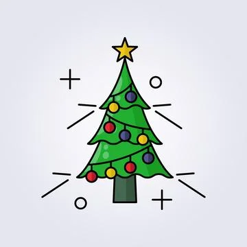 Christmas tree icon vector illustration design Stock Illustration