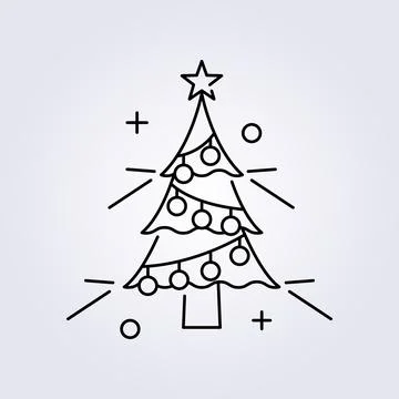 Christmas tree icon vector illustration design Stock Illustration