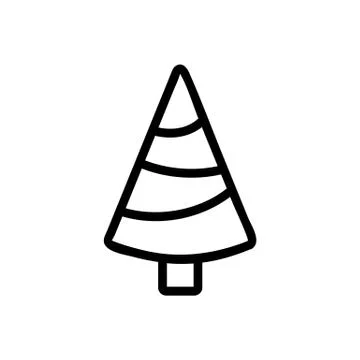 Christmas tree icon vector. Isolated contour symbol illustration 스톡 일러스트
