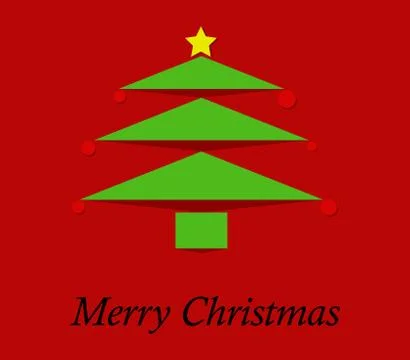 Christmas tree icon on white background Stock Illustration