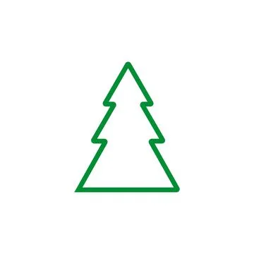 Christmas tree icon on white. flat icon for apps and websites eps10 Stock Illustration