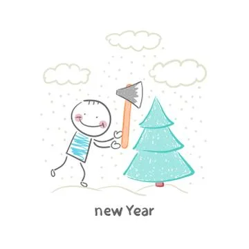 Christmas tree Stock Illustration