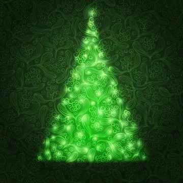 Christmas Tree Illustrazione stock