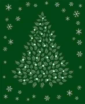 Christmas tree. Stock Illustration