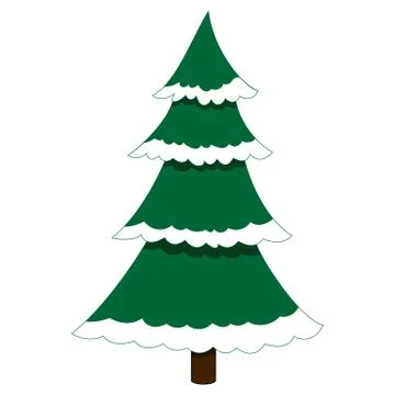 Christmas tree illustration Stock Illustration