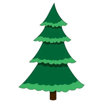 Christmas tree illustration Stock Illustration