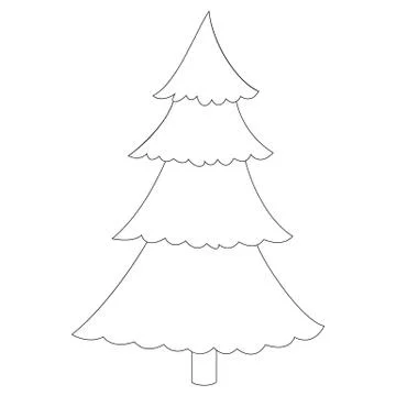 Christmas tree illustration Stock Illustration