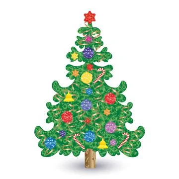 Christmas tree. Illustration. Stock Illustration
