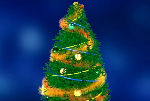 Christmas tree. Isolated Stock Footage 283811