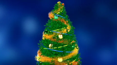 Christmas tree. Isolated Stock Footage 284590