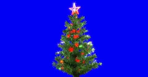 Christmas tree isolated loop 01 Video stock 45018071