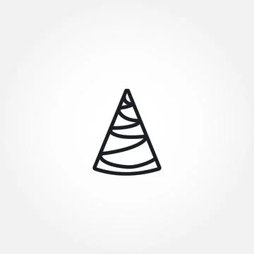 Christmas tree isolated vector line icon. Illustrazione stock