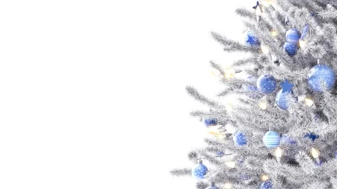 Christmas tree isolated on white background Video stock 98249412