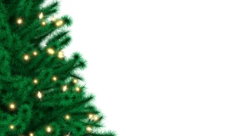 Christmas tree isolated on white background Video stock 99788873