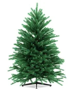 Christmas tree isolated on white background Stock Illustration