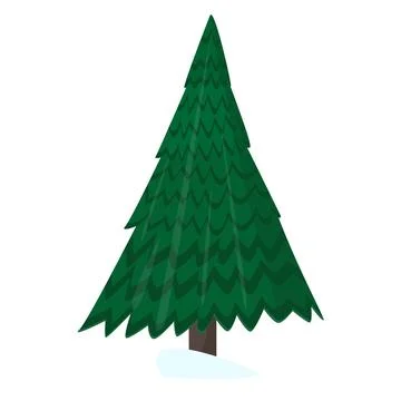 Christmas tree isolated on white background Stock Illustration