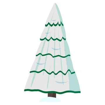 Christmas tree isolated on white background Stock Illustration