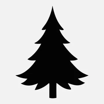Christmas Tree isolated on white background stock illustration Stock Illustration