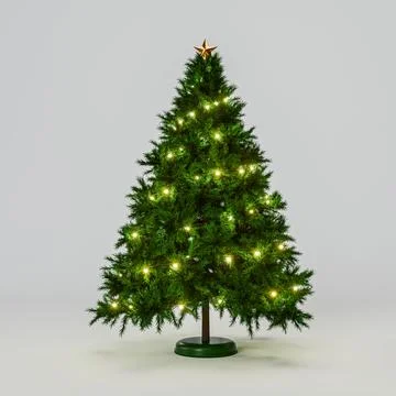 Christmas tree isolated on white background Stock Illustration