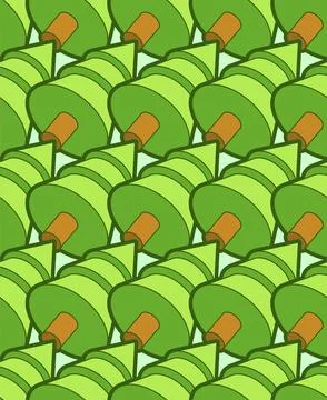 Christmas tree isometric pattern seamless. Spruce 3D background Stock Illustration