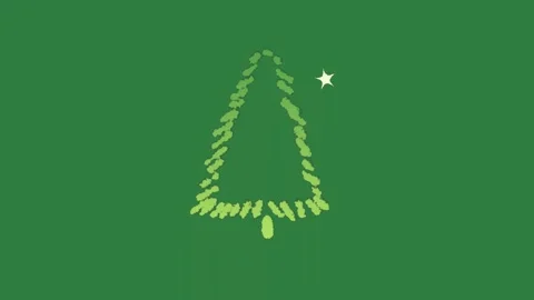 Christmas tree on it isolated isolated on green screen background Stock Footage 336885846
