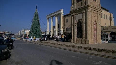 Christmas tree in Jaffa Stock Footage 94316300