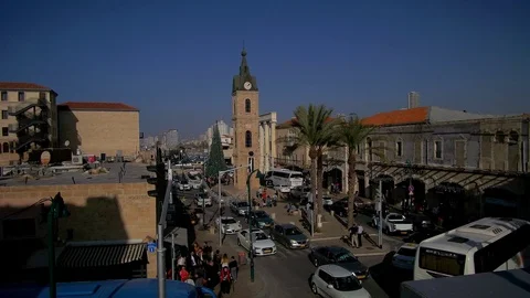 Christmas tree in Jaffa Video stock 94460750