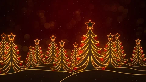 Christmas Tree in Landscape Scrolling Background 库存影片 348036663