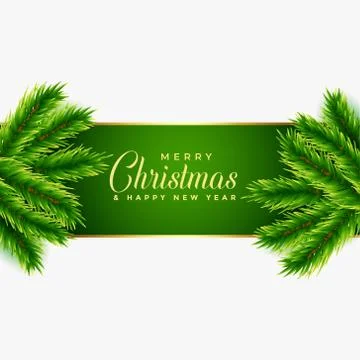 Christmas tree leaves background design Stock Illustration