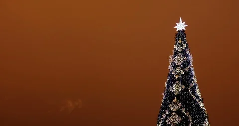 Christmas tree with led lights background Stock Footage 99125385