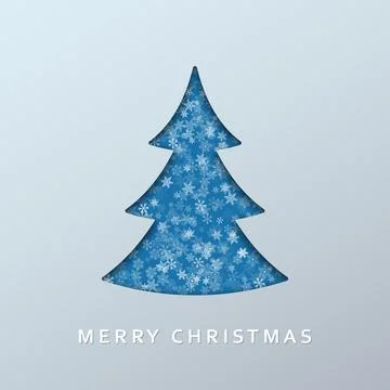 Christmas tree on light background. Design elements for holiday cards. Vector Stock-Illustration