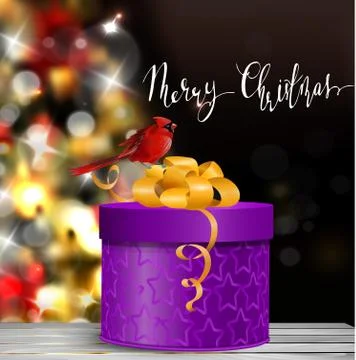 Christmas tree light background Stock Illustration