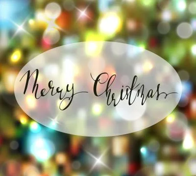 Christmas tree light background Stock Illustration