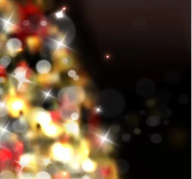 Christmas tree light background Stock Illustration