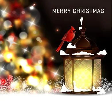 Christmas tree light background Stock Illustration
