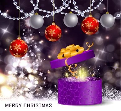 Christmas tree light background Stock Illustration