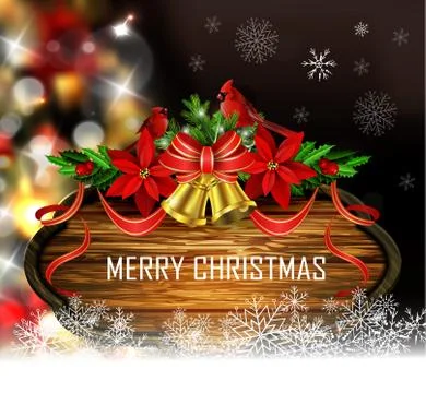 Christmas tree light background Stock Illustration