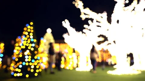 Christmas tree light bokeh Stock Footage 317173337