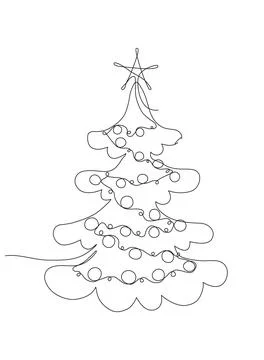 Christmas Tree with light bulb Stock Illustration