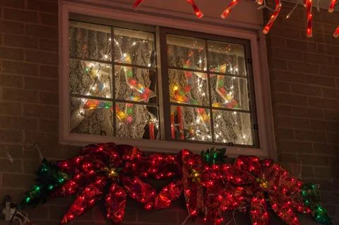 Christmas Tree light decoration Stock Photos