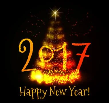 Christmas tree from light Stock Illustration