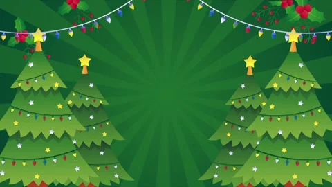 Christmas tree light ornaments background animation Stock Footage 226493418