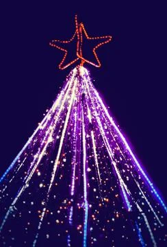 Christmas tree light Stock Photos