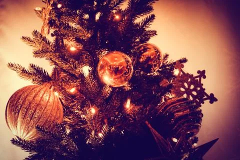 Christmas tree light Stock Photos