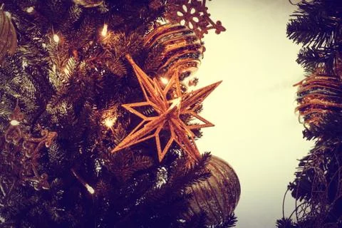 Christmas tree light Stock Photos