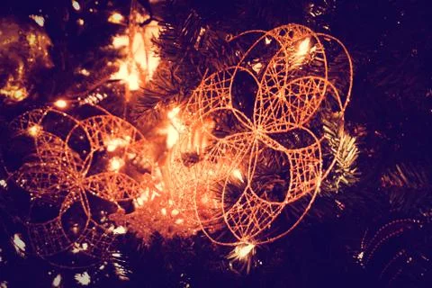 Christmas tree light Stock Photos