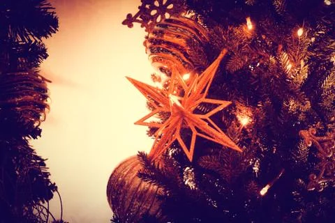 Christmas tree light Stock Photos